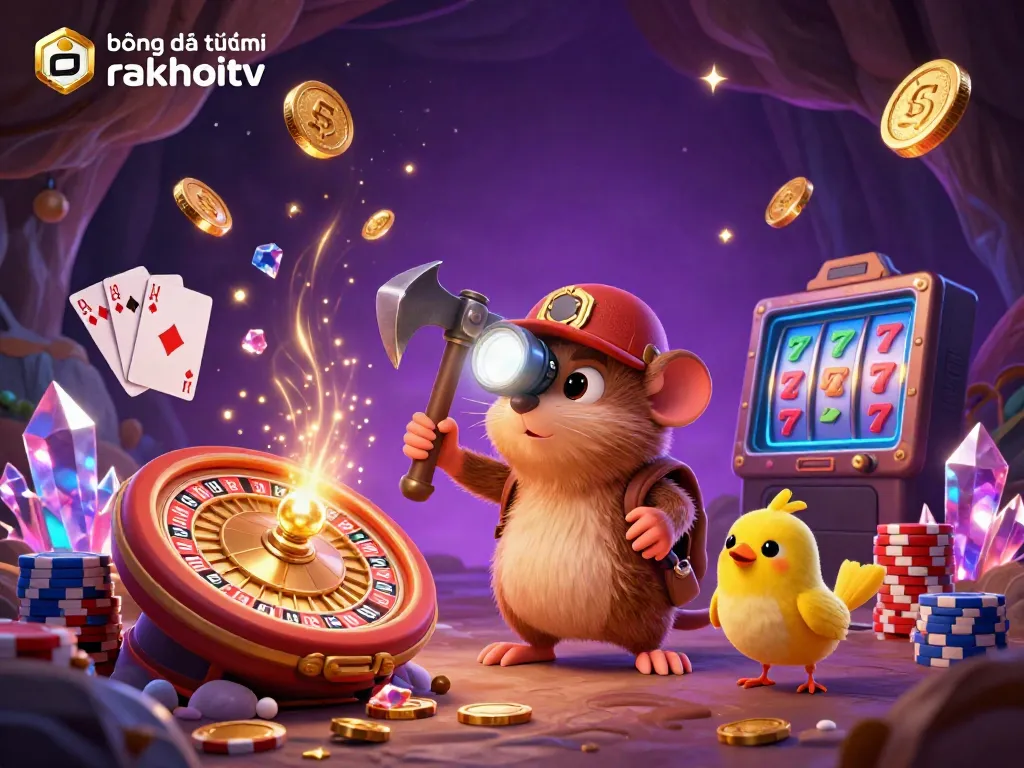 Experience thrilling gambling action with bóng đá trực tuyến rakhoitv featuring treasure hunter characters and vibrant casino elements.