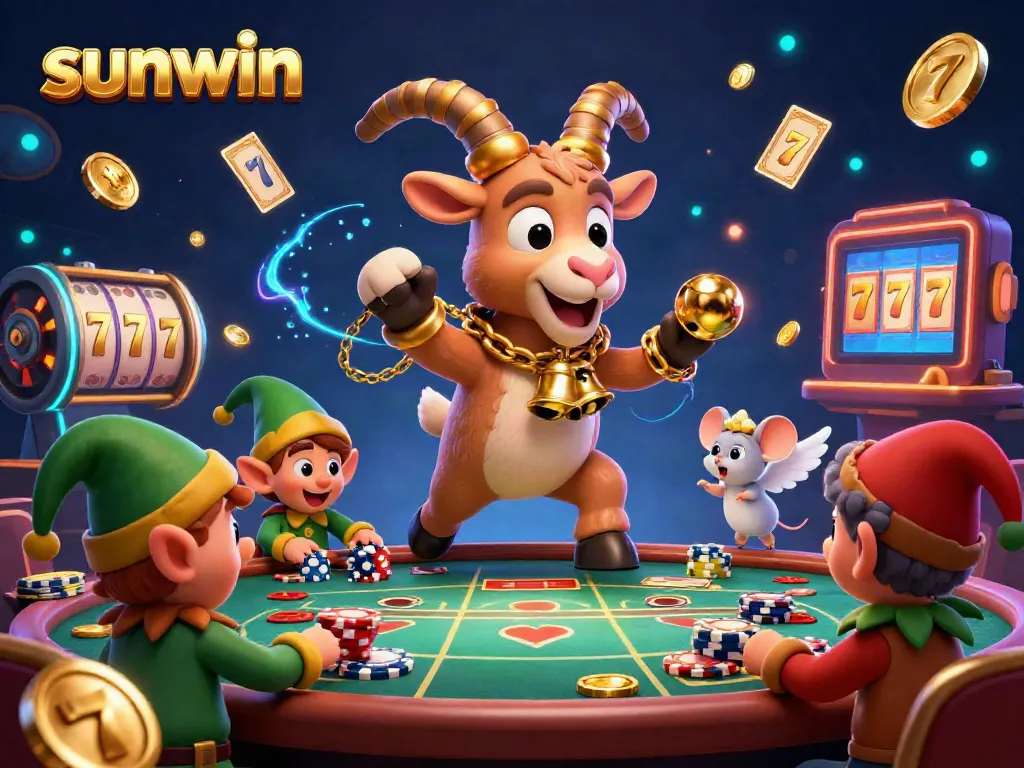 Experience thrilling gameplay at sunwin with Krampus managing a lively casino environment of energetic greed.