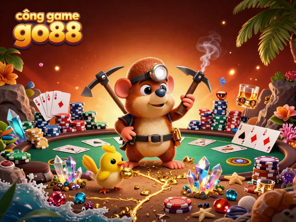 Experience exciting gameplay at cổng game go88 with dynamic poker elements and vibrant characters.