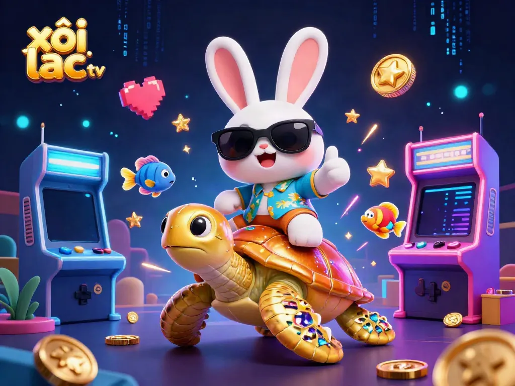 Play thrilling games on xôi lạc tv with colorful virtual casino elements and vibrant tropical backgrounds.